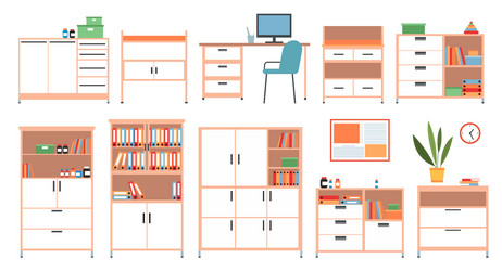 Set about furniture vector