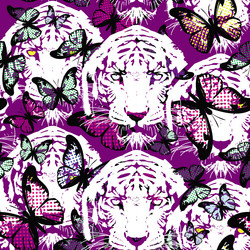 Seamless pattern butterflies print vector