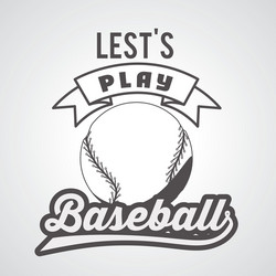 Baseball league design vector