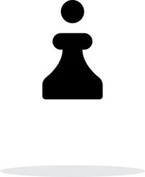 Chess pawn simple icon on white background vector