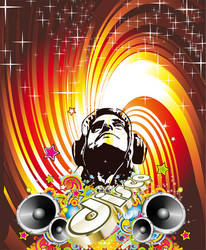 disco dance background vector image