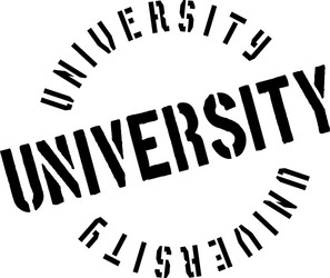 university rubber stamp vector