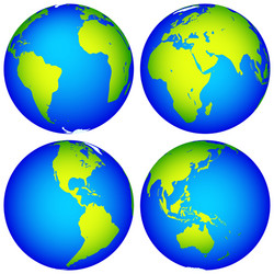 globes vector image