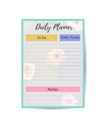 Set of minimalist planners daily planner template vector