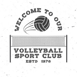 volleyball club badge design vector image