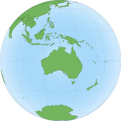 topographic map australia on globe vector image