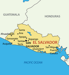 El salvador - map vector