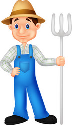 farmer cartoon vector image