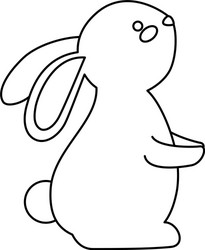 cute and little rabbit character vector image