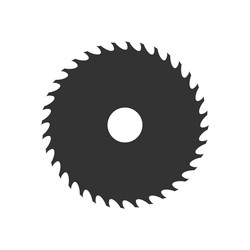 Circular saw blade icon isolated on white vector