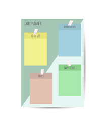 daily planner template organizer and schedule vector image