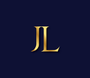 jl alphabet modern logo design concept vector image