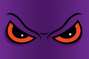 angry eyes in cartoon vector image