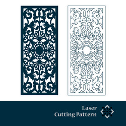 art deco laser cut pattern decorative panel vector image