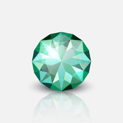 3d realistic transparent gemstone diamond vector image