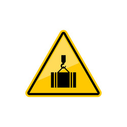 Warning sign forbidden to stand under load isolate vector