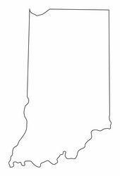 indiana map outline vector image