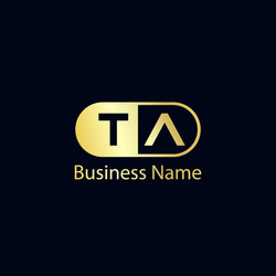 initial letter ta logo template design vector image