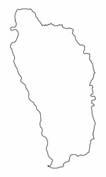 dominica outline map vector image