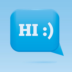 Blue speech web bubble vector