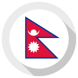 flag nepal round shape icon on white background vector image