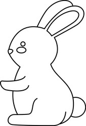 cute and little rabbit character vector image