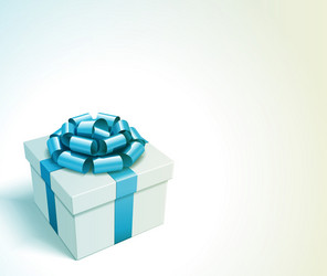 gift box with bow and light vector image