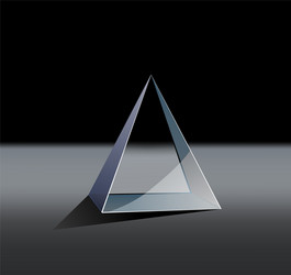 Glass pyramid vector