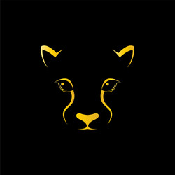 cheetah head vector image