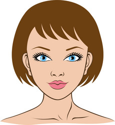 woman face closeup vector image