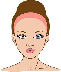 woman face closeup vector image