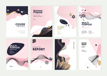 set of brochure and annual report design templates vector image