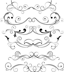 floral trims vector image