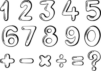 different numerical figures vector