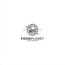 food world logo design template concept vector image