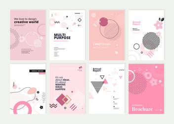 set of brochure and annual report design templates vector image