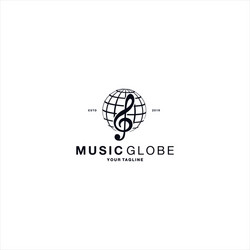 music world logo design template concept vector image