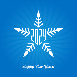 happy new year greeting card 2024 vector image