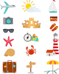 Tourism objects vector