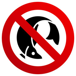 no fishing forbidden sign modern round sticker vector image