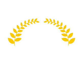 olive branch is golden wreath symbol of victory vector image