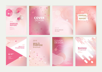 set of brochure and annual report design templates vector image