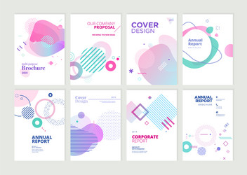 set of brochure and annual report design templates vector image