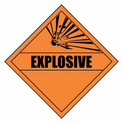 explosion hazard sign vector image