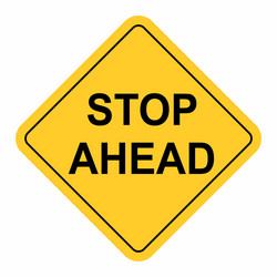 stop ahead sign vector image