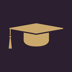 graduation cap icon education symbol vector