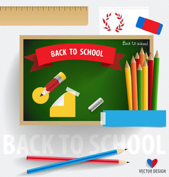 welcome back to school vector image