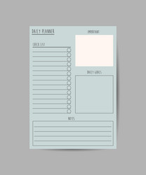 minimalist planner sheet a cute and simple vector image