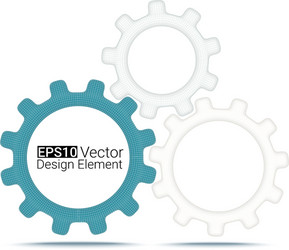 gears wireframe vector image