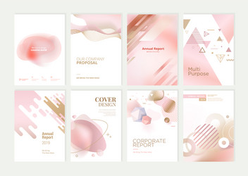 set of brochure and annual report design templates vector image